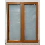 Wooden Timber Oak French Doors External Glazed Pair Finished 1345x1974mm JWD01