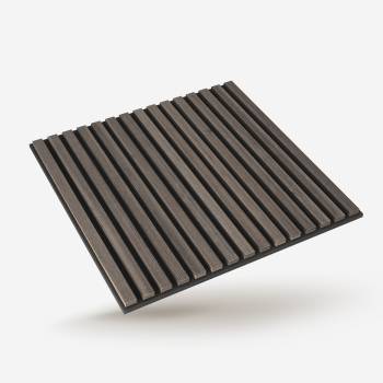 Acoustic Slat Wall Panel Smoked Oak 600x605x22mm