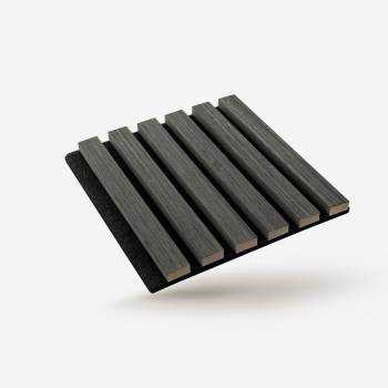 Acoustic Slat Wall Panel Dark Grey 2400x605x22mm