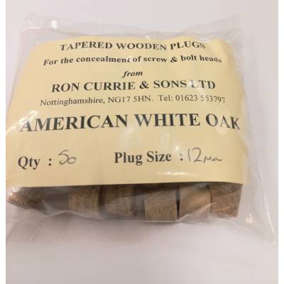 Oak Hardwood Plug Pellet Timber 50 Pack 12mm Hole Tapered...