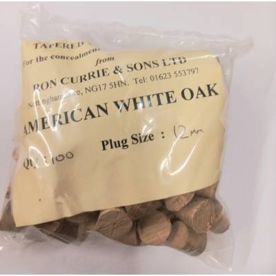 Oak Hardwood Plug Pellet Timber 100 Pack 12mm Hole Tapered...