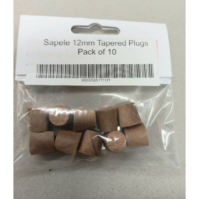 Sapele Mahogany hardwood Plug Pellet Timber 10 Pack 12mm Hol...