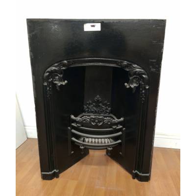Cast Iron Insert Fire Place back 1010x745x350mm Black Surrou...