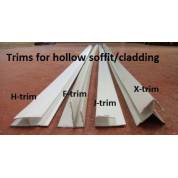 Plastic Trims for hollow soffit/cladding J H Starter Joiner Joint