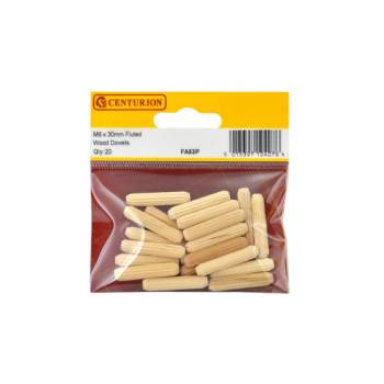 M6 x 30mm Fluted Wooden Dowels