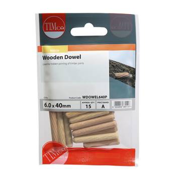 Wooden Dowel 6.0x40mm