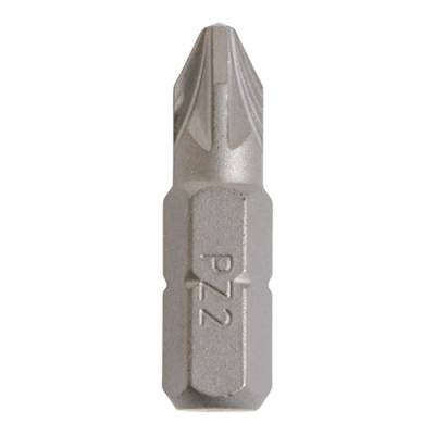 PZ2 S2 Hardened Steel Pozi Driver Bit 25mm Pack of 10...
