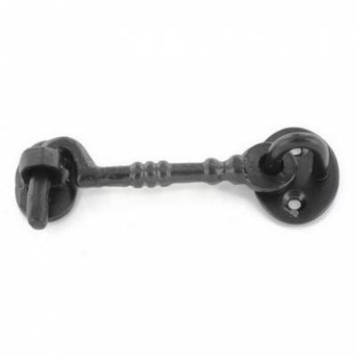 Metal Cabin Hook Wire Black Door Gate Hutch Latch Powder Coa...