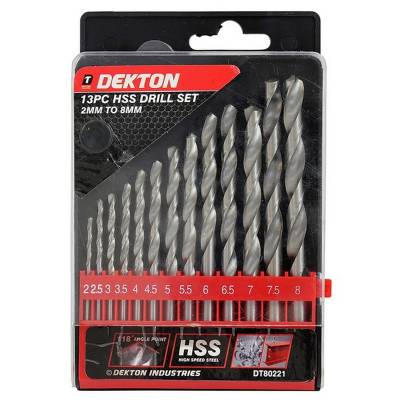 Dekton DT80204 PRO HSS Drill Set 13pc 2mm - 8mm...