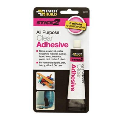 Everbuild Stick2 All Purpose Clear Adhesive 30ml...