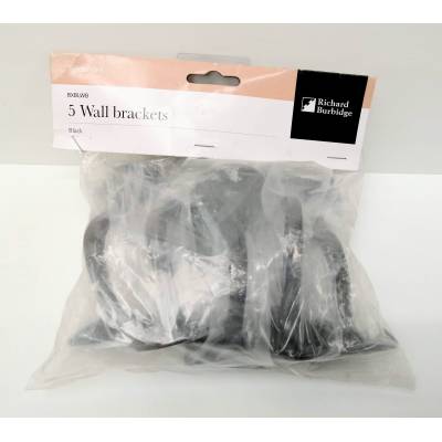 Black Handrail Brackets Stair Banister Support Wall Rail Ric...