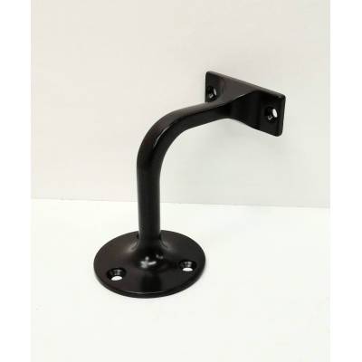 Black Handrail Brackets Stair Banister Support Wall Rail Ric...