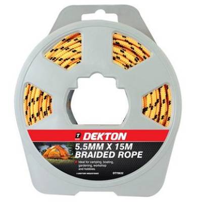Deckton 5.5mmx15m braided rope....