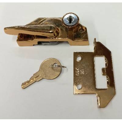 Fitch Catch Vertical Sliding Sash Window Slider Brass Gold L...