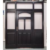 Hardwood  Door, Frame 2052x2490xmm Doorset Pre-hung External Sidelight Fanlight
