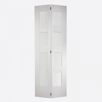 White Shaker 4 Light Glazed Bi-Fold