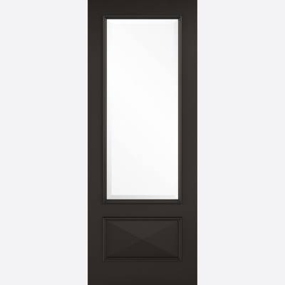 Black Primed Knightsbridge Glazed Internal Door  - Door Size...
