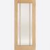 Unfinished Oak Lincoln Glazed 3L Frosted Glass