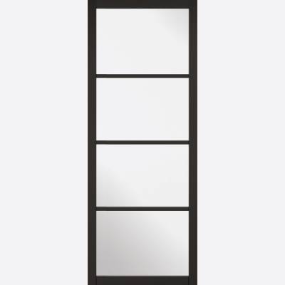 Black Primed Soho Glazed Internal Door  - Door Size, HxW: ...