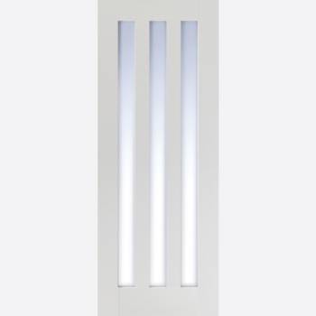 White Utah Clear Glazed 3L Internal Door 