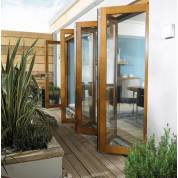 Oak Folding Sliding Bifold Trifold French Patio External Doors 4.8m 16ft Bi-fold