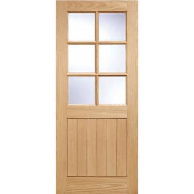 Oak Cottage 6 light External Door Wooden Timber - Door Size,...