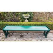 Park Bench Seat Garden Green Outdoor Metal Public Street School Outside Town  