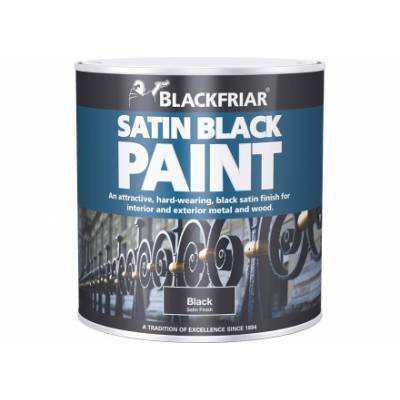 Satin Black Paint Hard Wearing Interior Exterior Metal Wood ...