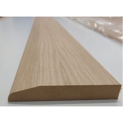Skirting Rounded Chamfer White Oak American Veneered MDF Cha...