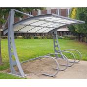 Shelter Cycle Bike Rack Smoking Team Bi-Port Shed Parking Cover Outdoor Metal