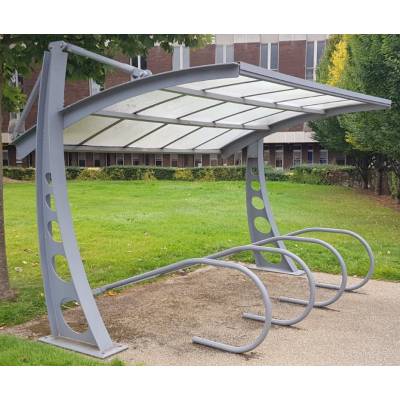 Shelter Cycle Bike Rack Smoking Team Bi-Port Shed Parking Co...