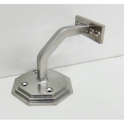 Octagonal Brushed Nickel Handrail Bracket From Richard Burbi...