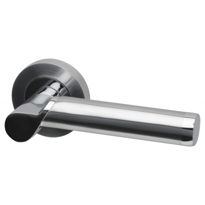 Enterprise Door Handle Pack Lever Round Rose Dual Finish Pol...