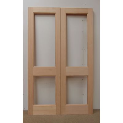 French Door Pair External Timber Wooden Hemlock 2XGG Rebated...