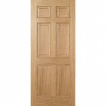 Pre-finished Oak Regency 6 Panel Fire Door