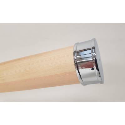 Chrome Silver Effect Stair End Cap 54mm Round Handrail Mopst...