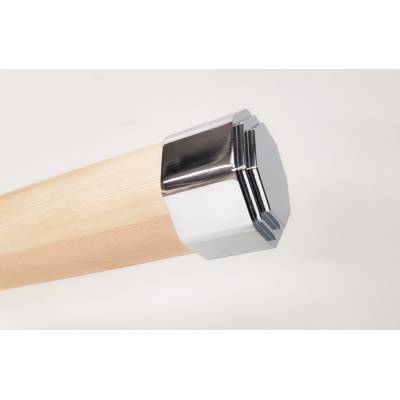 Octagonal Chrome Stair End Cap 54mm Round Handrail Mopstick ...