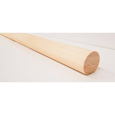 2.4m Pine Engineered mopstick round stair handrail 44mm Dia...