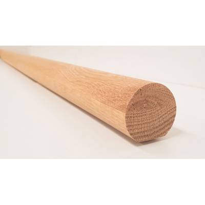 Oak Mopstick Round Stair Staircase Handrail 1.8m 44mm Diamet...
