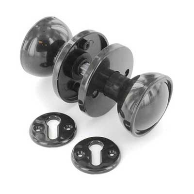 Plastic Door Handle Rim and Mortice Knob Set Brown Security ...