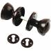 Black Plastic Door Knob Set 