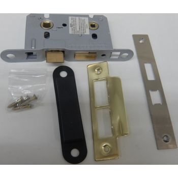 Bathroom Lock Polished Brass 63mm