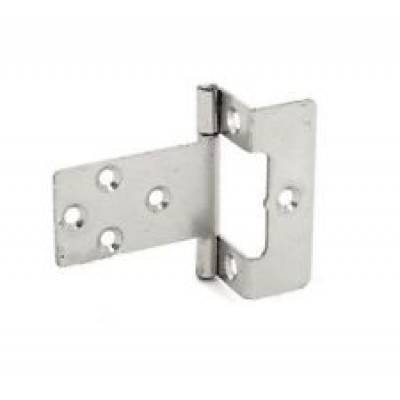 Zinc Plated Cranked Flush Hinges Pair Door Cupboard Cabinet ...