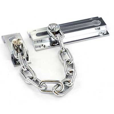 Chrome Door Chain Silver Lock Security Slide Guard Restricti...