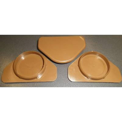 Pack of 3 Blum Hinge Covers Brown Plastic 35mm Hole Cap Blan...