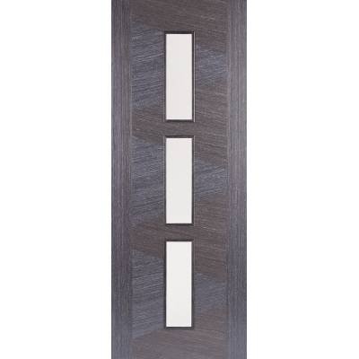 Pre-finished Zeus Ash Grey Glazed Internal Door Wooden Timbe...