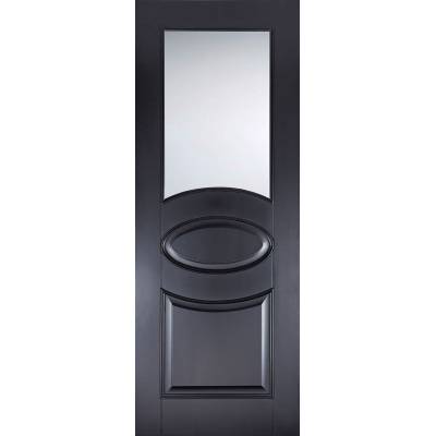 Black Primed Versailles Glazed Internal Door  - Door Size, H...