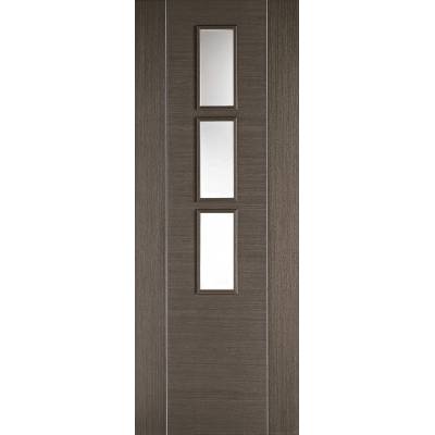 Pre-finished Alcaraz Chocolate Grey Glazed Internal Door Woo...