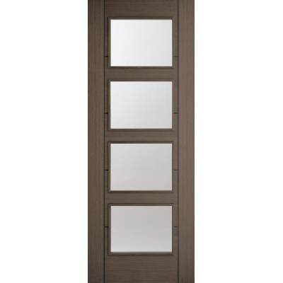 Pre-finished Vancouver Chocolate Grey Glazed Internal Door W...