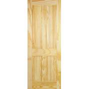 4 Panel Clear Pine Internal Door Wooden Timber Victorian Colonial